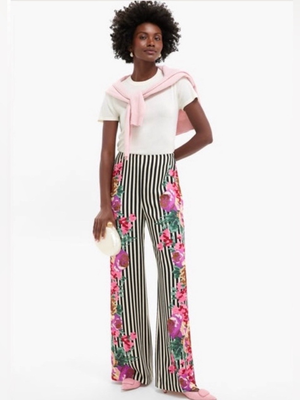 Tuckernuck Floral Stripe Wide Leg Resort Pants Large
